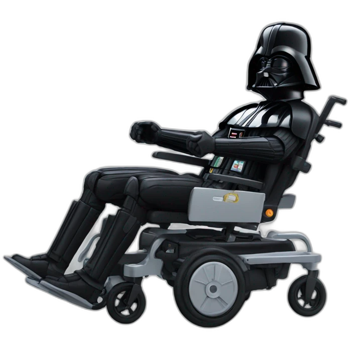 Darth Vader on an electric wheelchair emoji