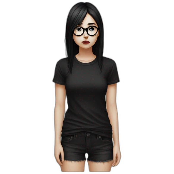 Sad+goth-girl-dark-hair-with-glasses-black-tshirt emoji