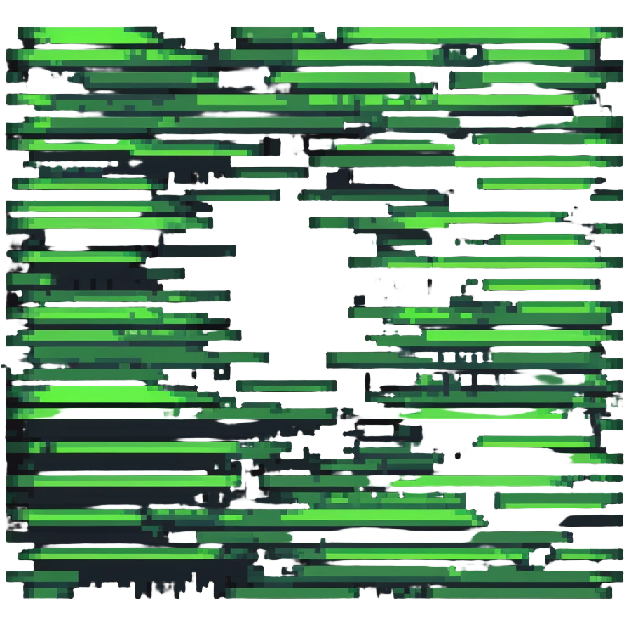 digital platform with glitch effect, broken pixels, distortion emoji