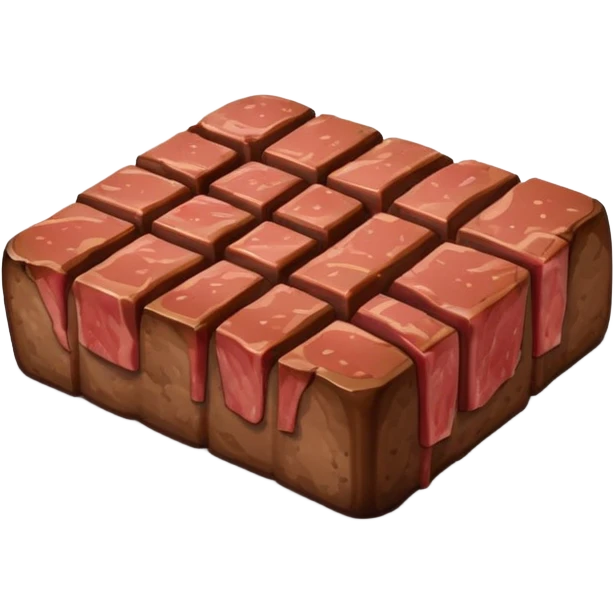 Minecraft steak emoji