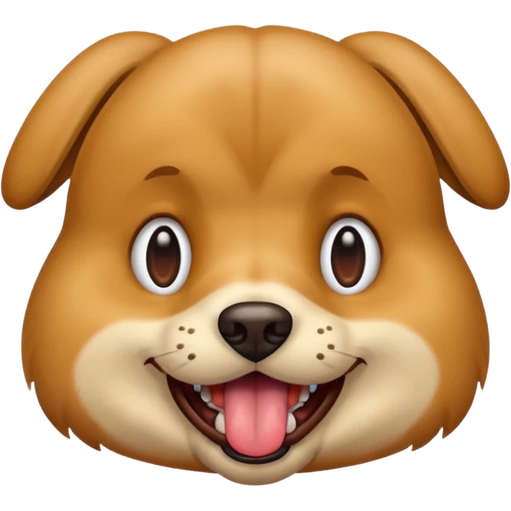 dog showing front teeth striking tongue out with squinted eye  emoji