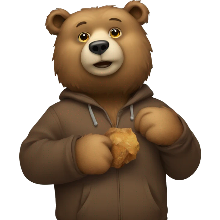 Bear holding serbin emoji