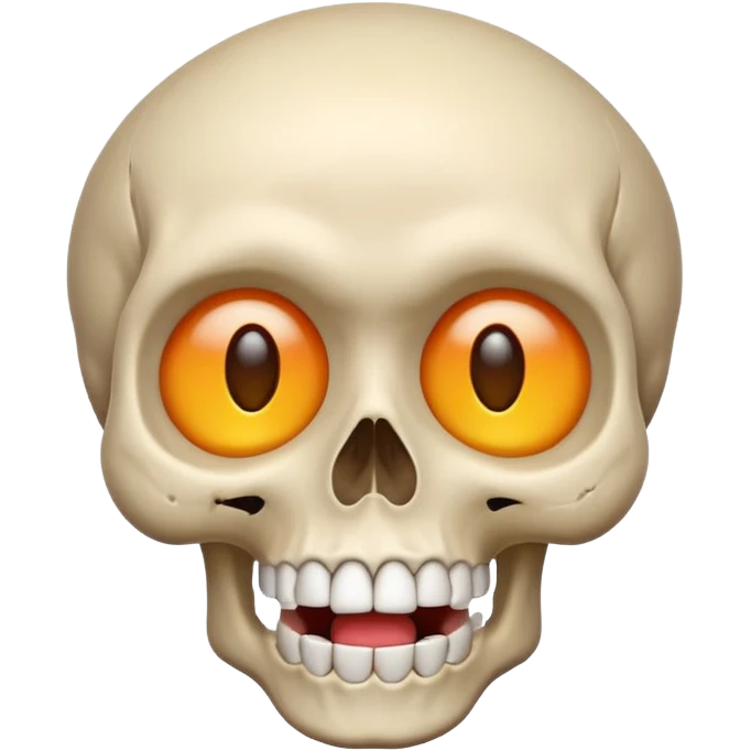 Skull mixed with shocked emoji emoji
