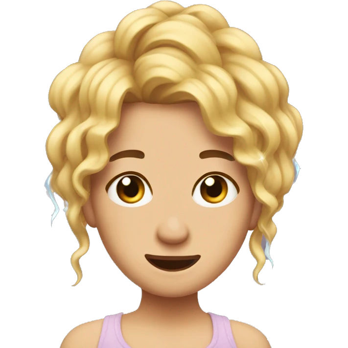 Hairflip with nails and tears  emoji