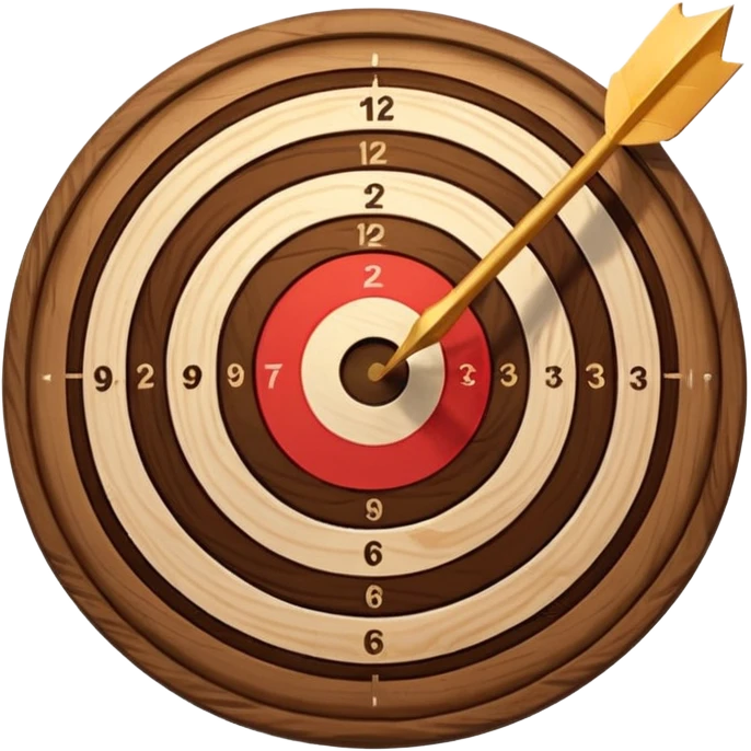 A target with an arrow in the center emoji