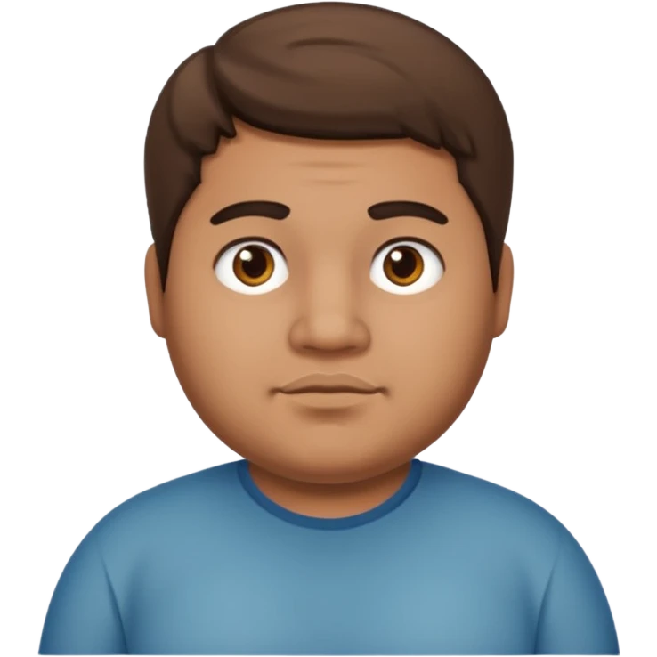 A Mexican guy chubby with textured brown hair emoji