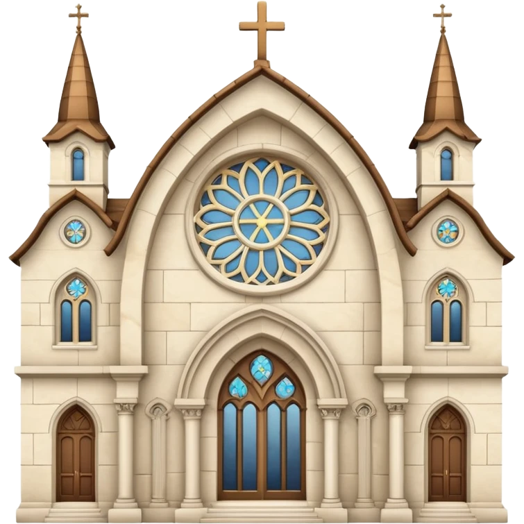 church in white-beige tones emoji