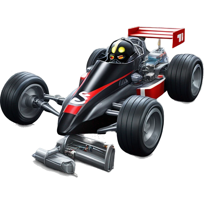 Radio controlled Open wheel Formula One style, Darth Vader’s race car, light saber headlights, exposed suspension  emoji