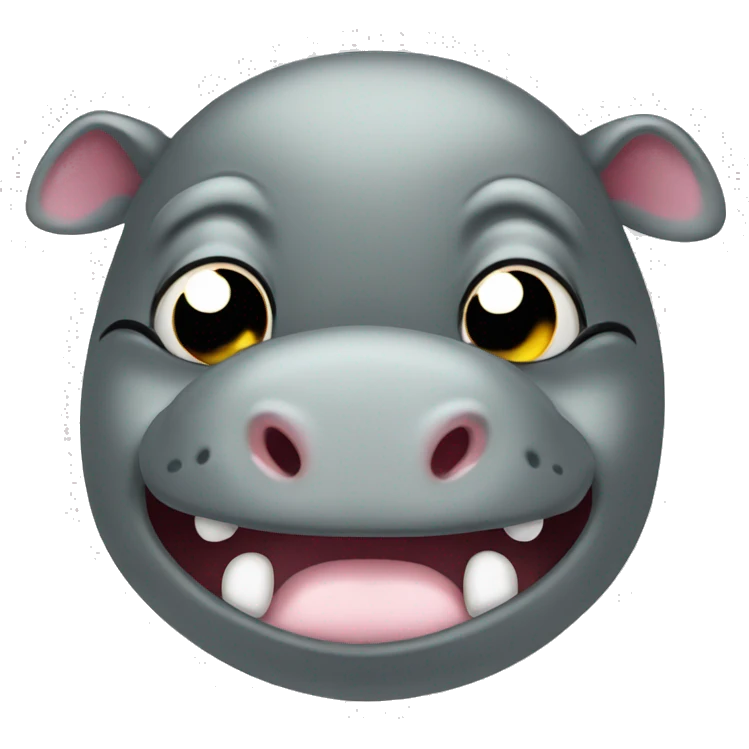 laughing and crying eye hippo emoji