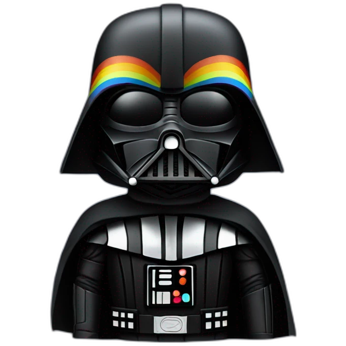 Rainbow dark vador emoji