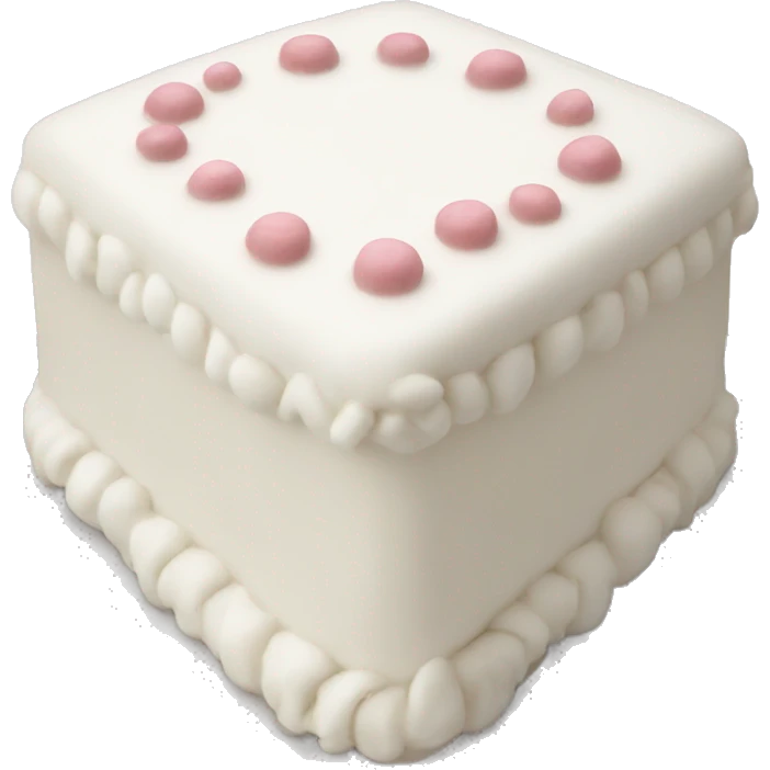 Aesthetic white cake  emoji