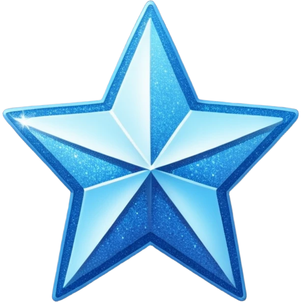 icon instagram em forma de estrela glitter blue emoji