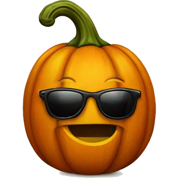Pumpkin with sunglasses  emoji