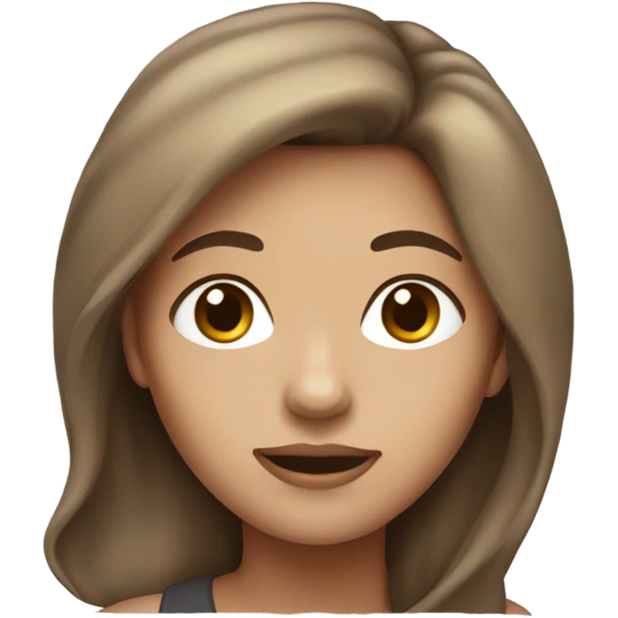 light women with brown hair emoji