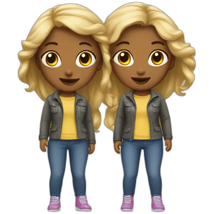 Deux amies filles  emoji
