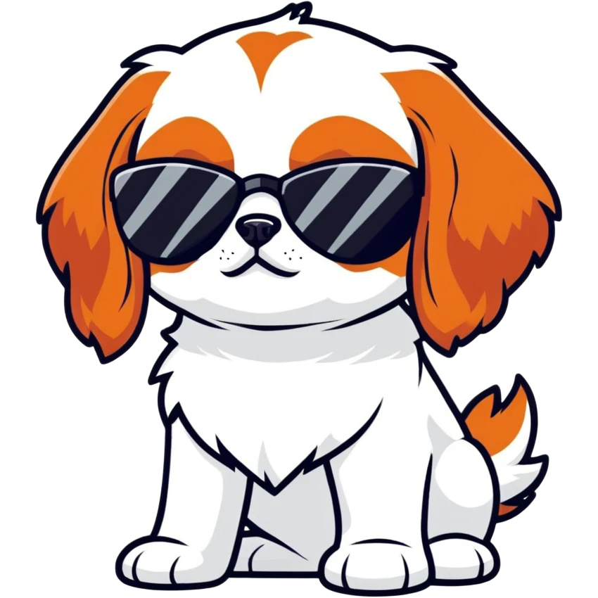 Tricolor cavalier with sunglasses  emoji