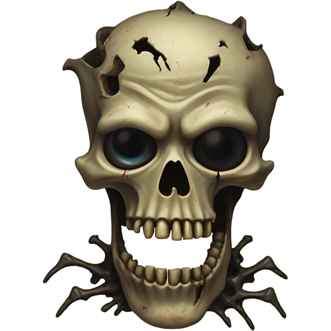 Zombie skeleton emoji