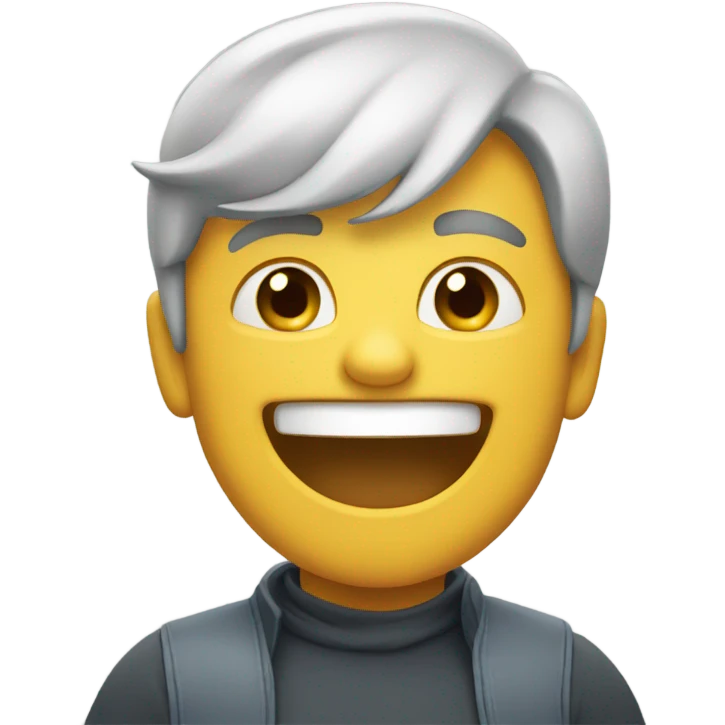 Me outside laughing  emoji