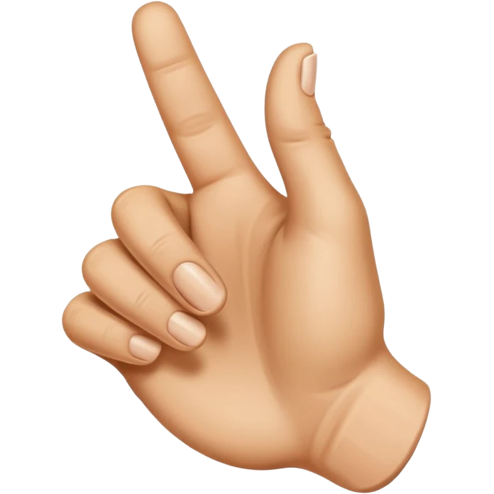 Can you do a thunbs up, but where only a small part of the top of the thumb is showing / pointing up? emoji