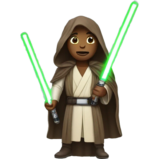 Jedi with lase emoji