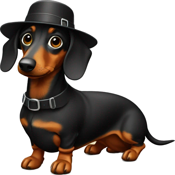 Dachshund pilgrim emoji