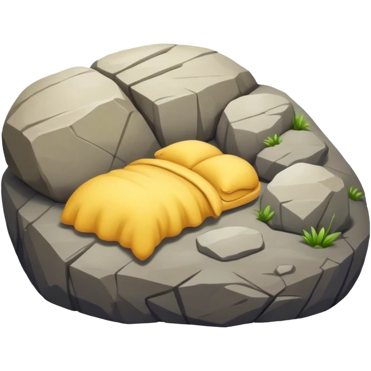 Sleeping rock emoji