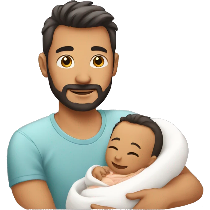 father and a newborn emoji