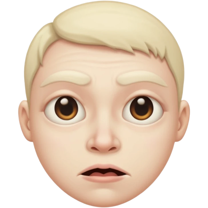 Ugly funny face emoji