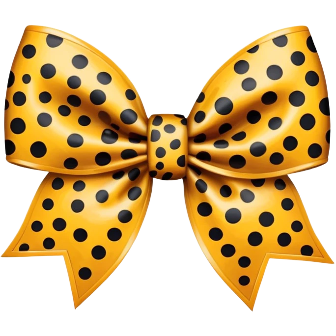 Cheetah print bow with white outline emoji