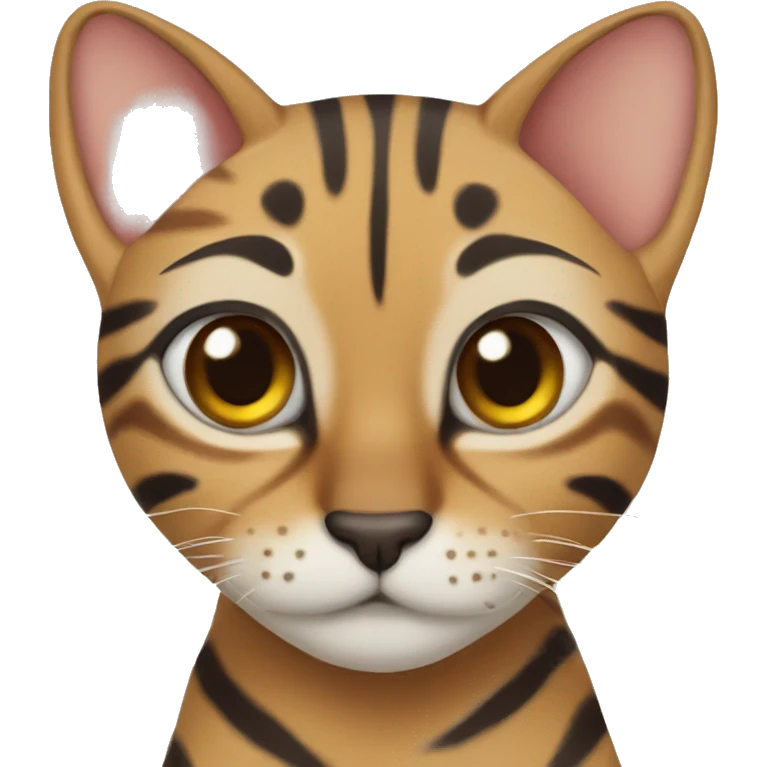 😍 reimagined as a Bengal cat ￼ emoji