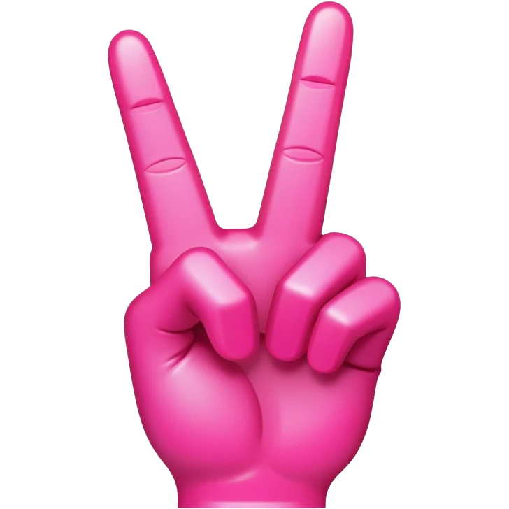 A hot pink middle finger emoji