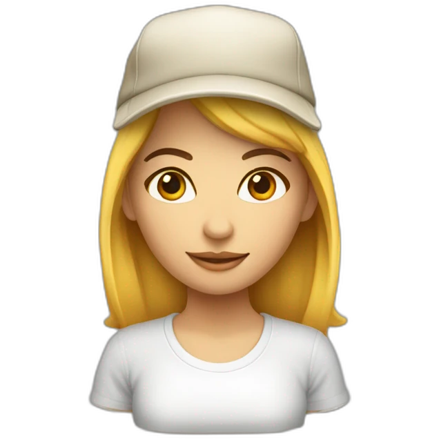 Fille casquette à l’envers emoji