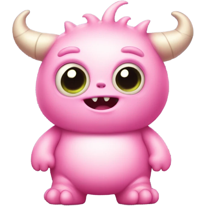 kind funny pink baby monster emoji