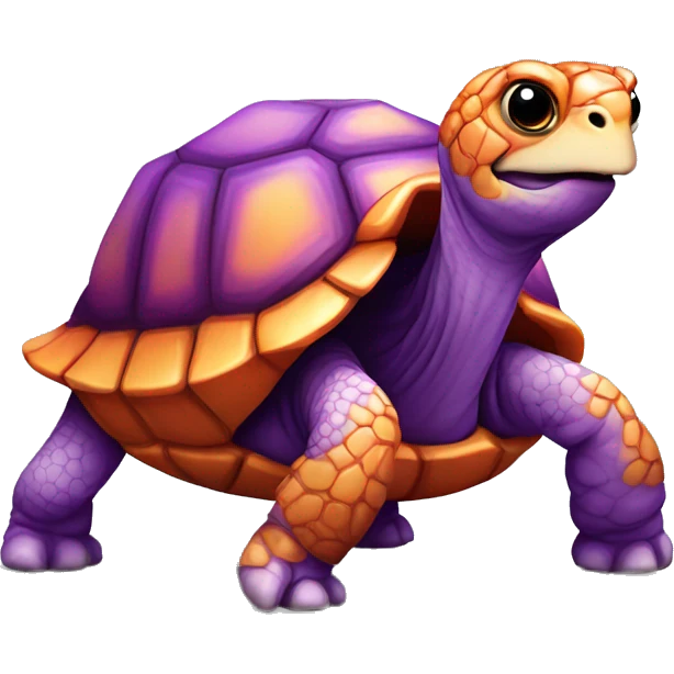 orange and purple tortoise  emoji