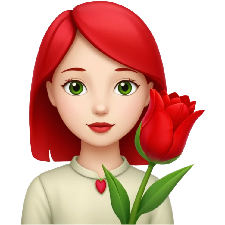 Fairytale girl holder tulip emoji