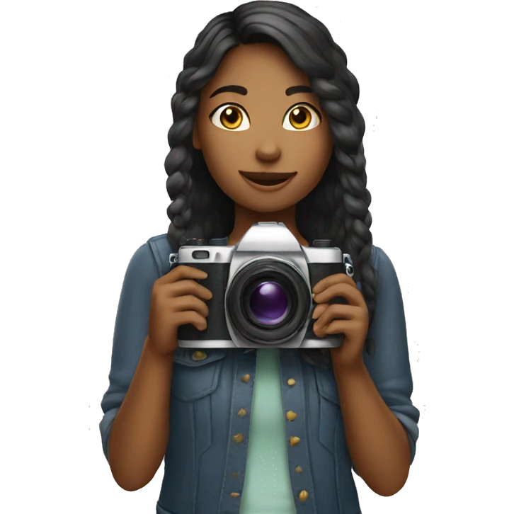 girl with camera emoji