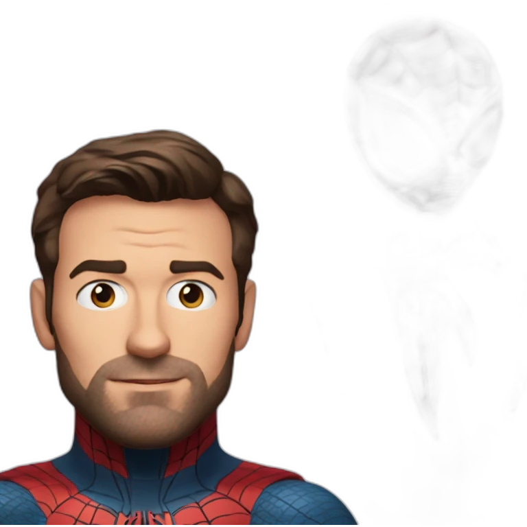 Spider man as Ben affleck emoji