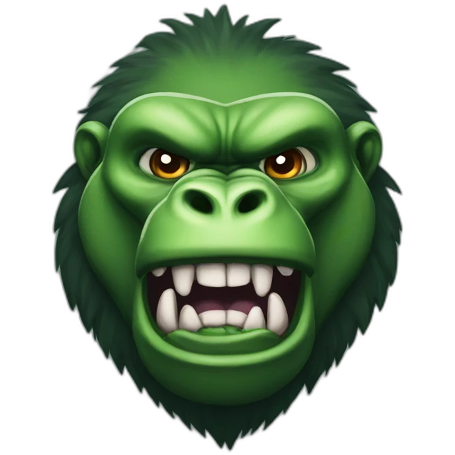Angry Gorilla and crocodile emoji