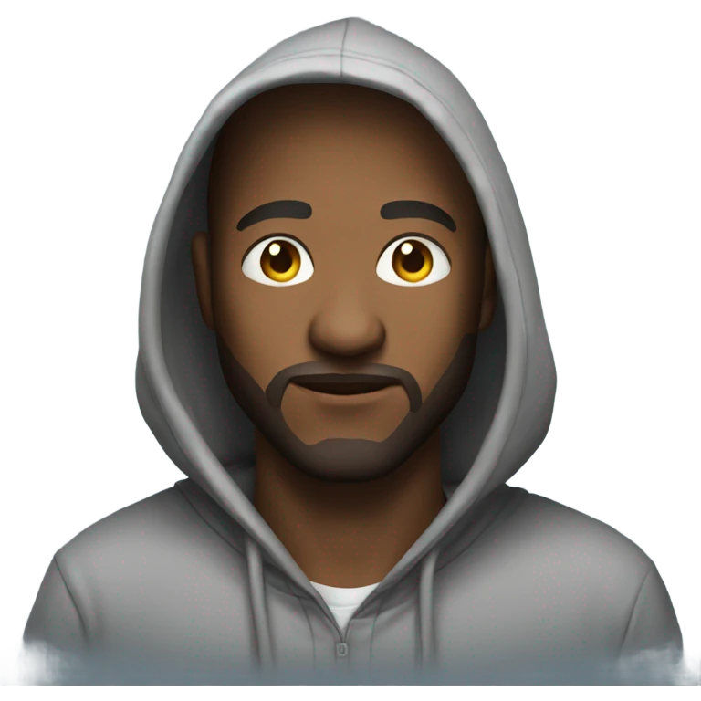 A man in a hoodie gaming  emoji