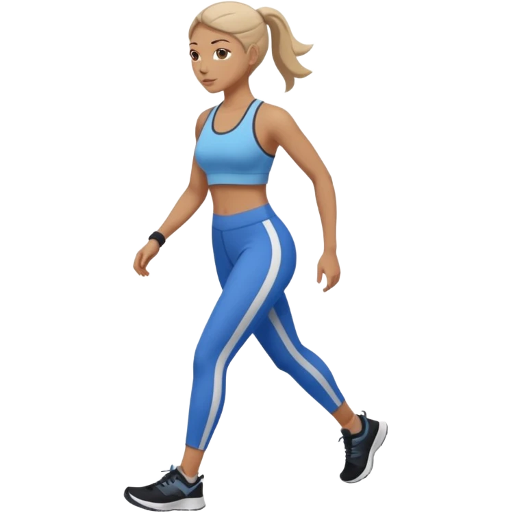 women walking full body workout clothes emoji