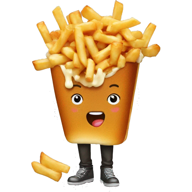 poutine mange une poutine emoji