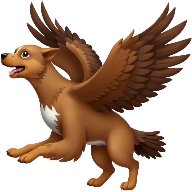 Dog doing hawk rush emoji
