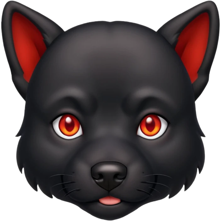 red eyed black dog  emoji