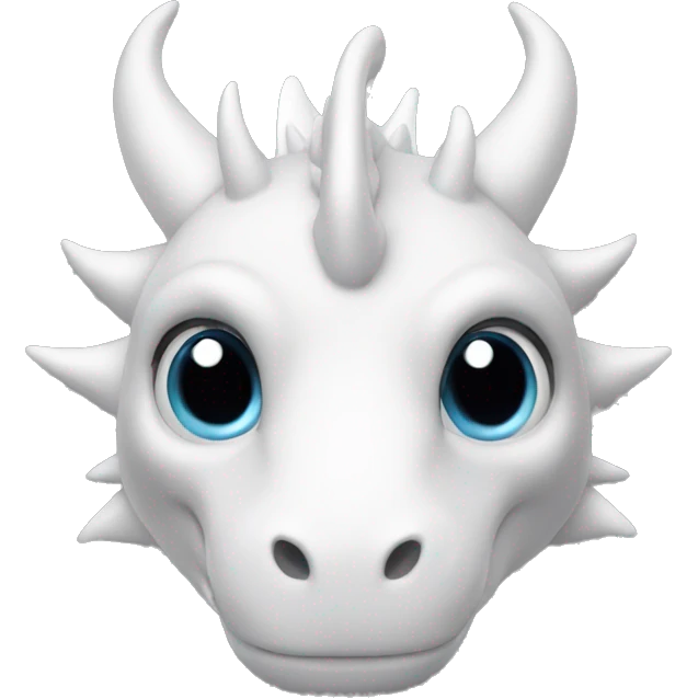 white dragon style animoji apple, only head emoji