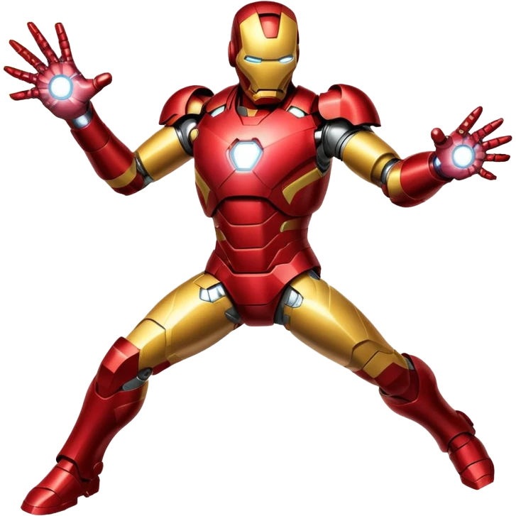 Iron Man flying with repulsor beams emoji