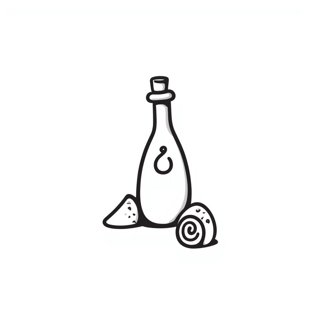 wine cork, hand drawn doodle style emoji
