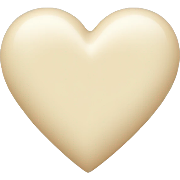 cream color heart emoji