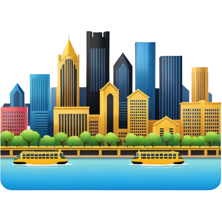 emoji of the Pittsburgh skyline emoji