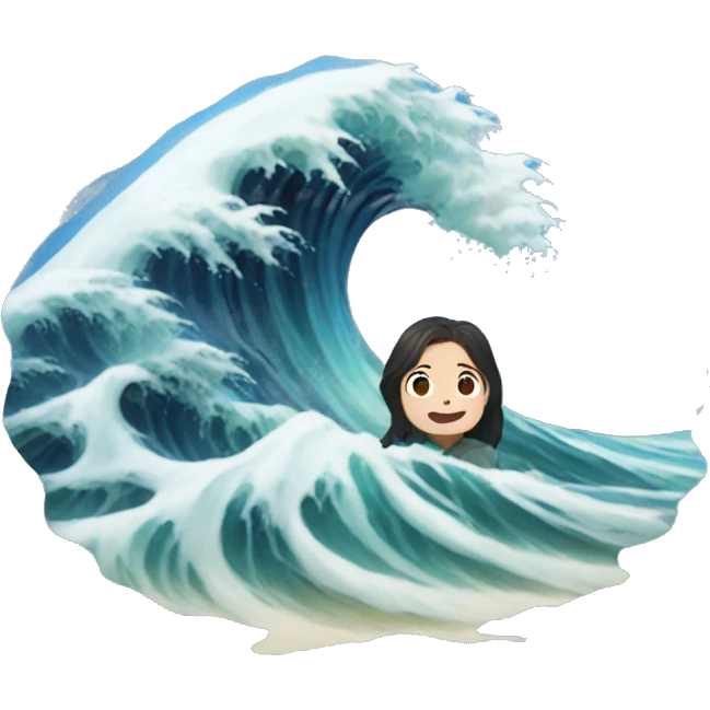 ocean wave with Studio Ghibli emoji