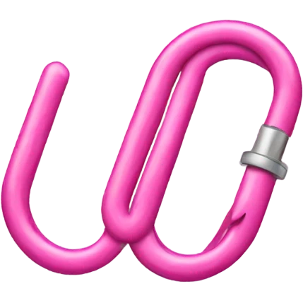 pink paper clip emoji
